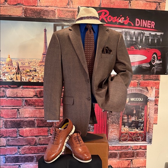 Stafford Brown Sport Coat - Picture 1 of 17